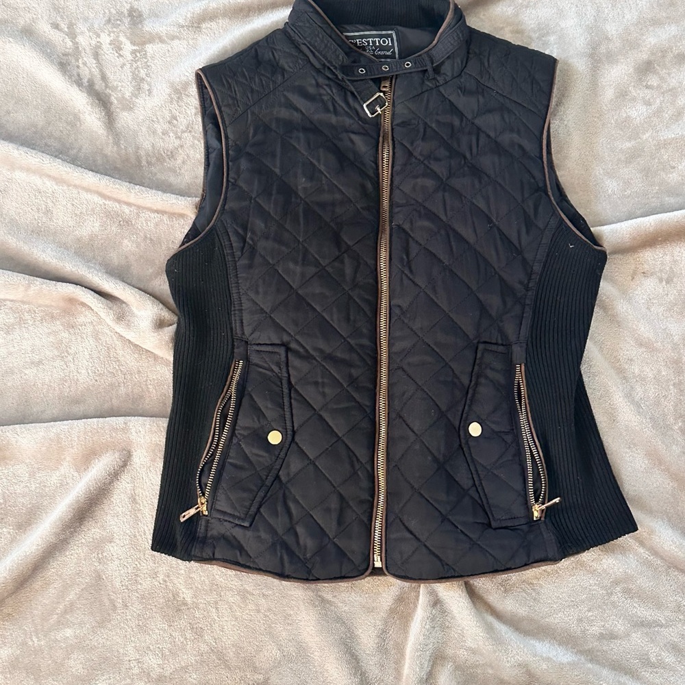 Black Quilted Women's Vest